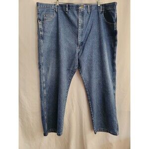 Wrangler Rugged Wear Jeans Men's Blue Denim Zipper Fly Size 54 x 28